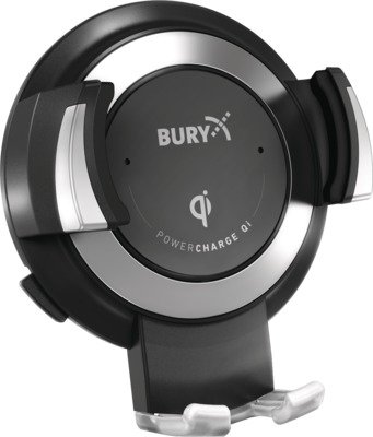 bury powercharge qi 5 watt universell smartphone hållare med usb/qi laddning