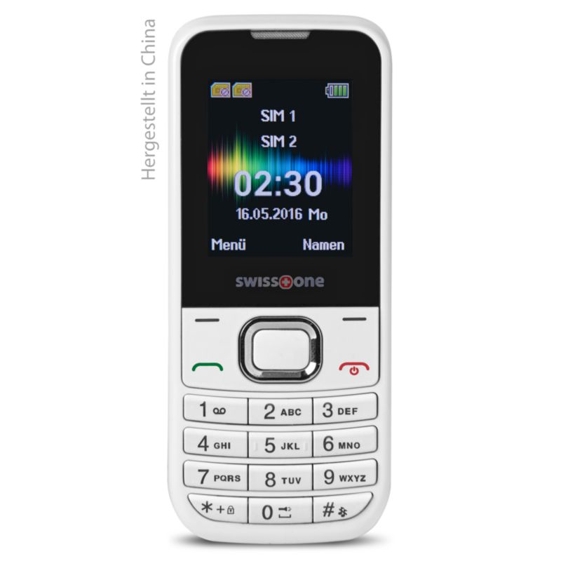 swisstone sc 230 dual sim vit gsm mobiltelefon