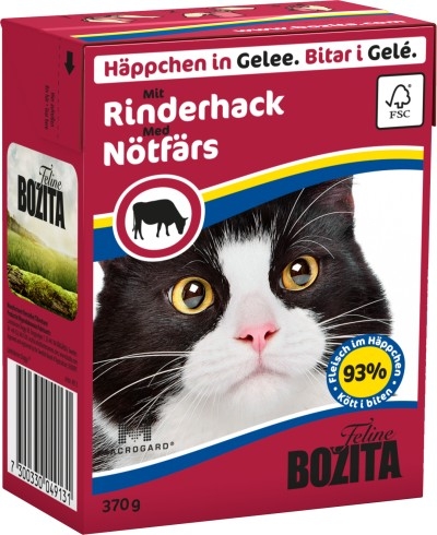 Bozita,Bz Cat Häpp.Gel.Rinderh. 370gt