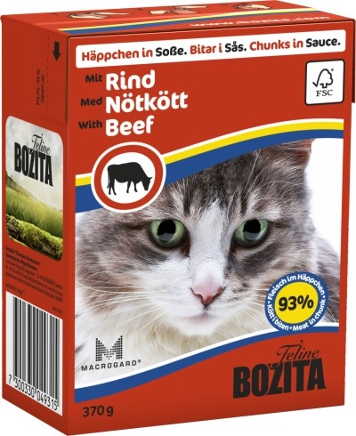 Bozita,Bz Cat Häpp.Sauce Nötkött 370gt