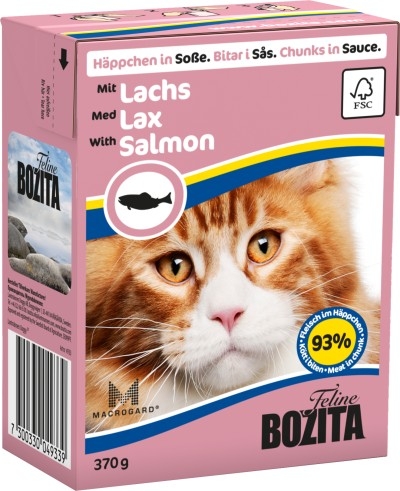 Bozita,Bz Cat Häpp.Sauce Lax 370gt