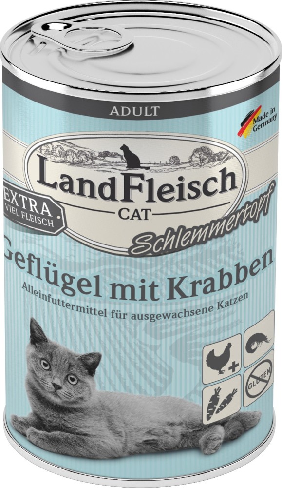 Landfleisch,Lafl.Cat Pot Gefl+Krabb.400gd
