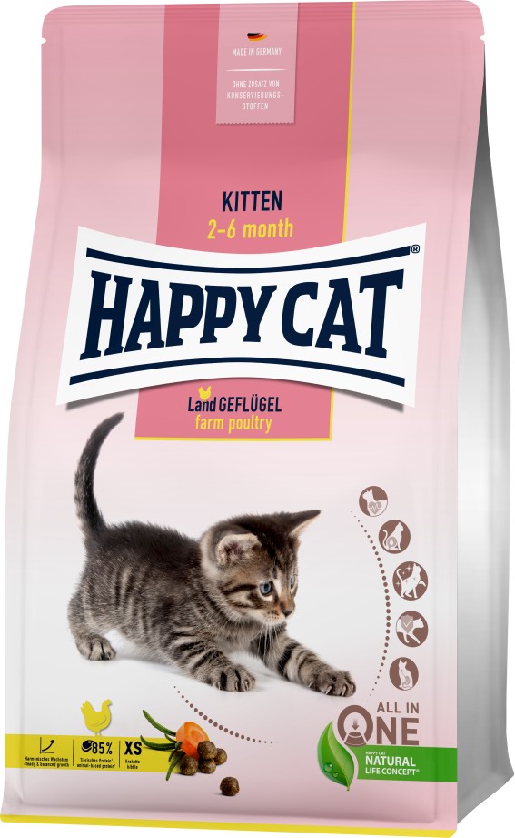 Happy Cat Young Kittn Land Fjäderfä 4 Kg