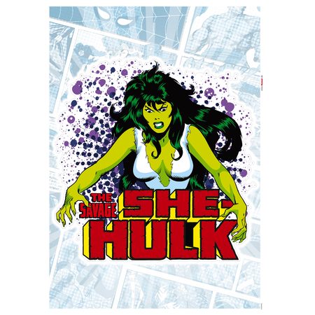 Vägg Tatuering - She-Hulk Comic Classic - Storlek 50 X 70 Cm