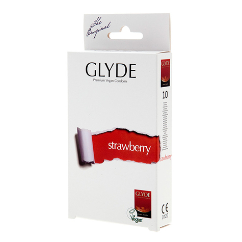 Kondomer : Glyde Ultra Strawberry 10 Kondomer
