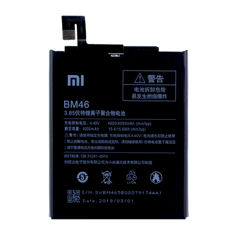 Xiaomi Litiumjonbatteri Bm46 Redmi Note 3 4050mah