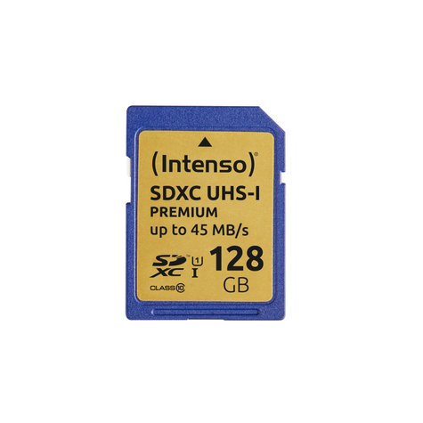 Intenso Secure Digital Card Sd Class 10 Uhs-I 128 Gb Minneskort