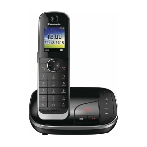 panasonic kx-tgj320gb sladdlös telefon med en enda kanal med ab, svart