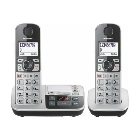 Panasonic Kx-Tge522gs Trådlös Telefon Med En Enda Kontakt, Silver-Svart