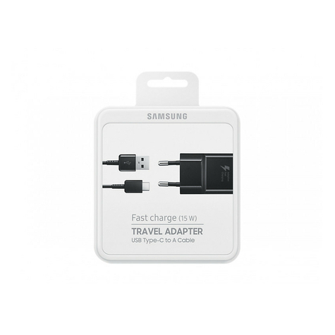 Samsung Snabbladdare 15w Usb Typ C (Adapter+Kabel) 1,5 M Svart