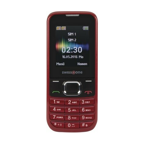 swisstone sc 230 dual sim röd gsm-mobiltelefon