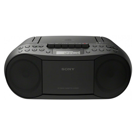 Sony Cfd-S70b Boombox Cd-Kassettradio Svart