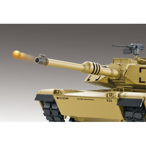 Rc Tank "M1a2 Abrams" 1:16 Heng Long - Rök Och Ljud + Metallväxellåda Och 2,4ghz