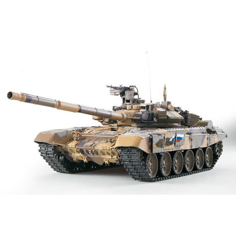 Rc Tank "Russia T90" Heng Long 1:16 Med Rök&Ljud Och Metallväxel -2,4ghz
