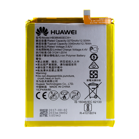 Huawei Hb386483ecw Litiumjonbatteri Honor 6x, G9 Plus, Nova Plus 3340mah