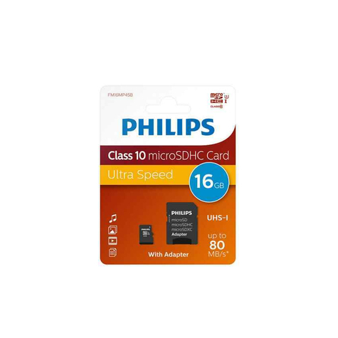 Philips Microsdhc 16gb Cl10 80mb/S Uhs-I + Adapter