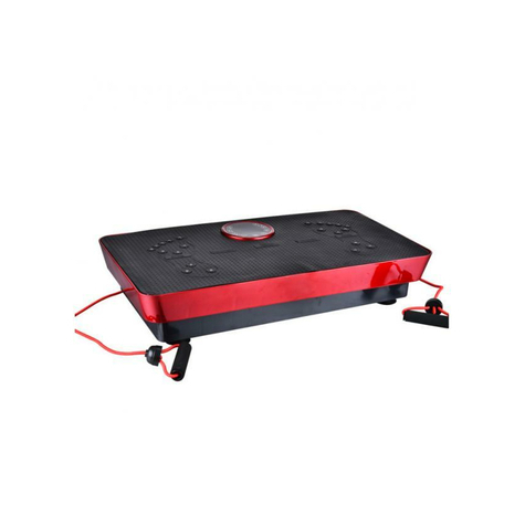 Fitness Body Magnetic Therapy Vibration Plate + Music 73cm (Black-Red)