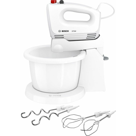 Bosch Mfq2600w Hand Mixer 375w With Stand/Bowl White