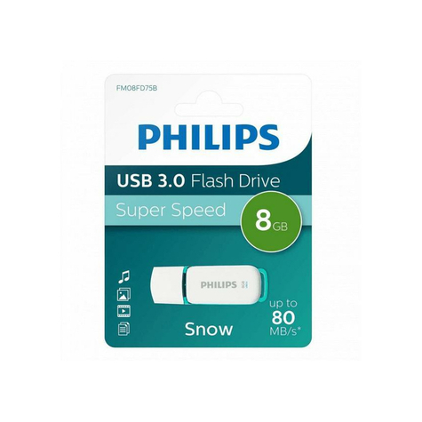 Philips Usb-Minne 8 Gb 3.0 Usb-Minne Snow Super Snabb Grönt Fm08fd75b/00