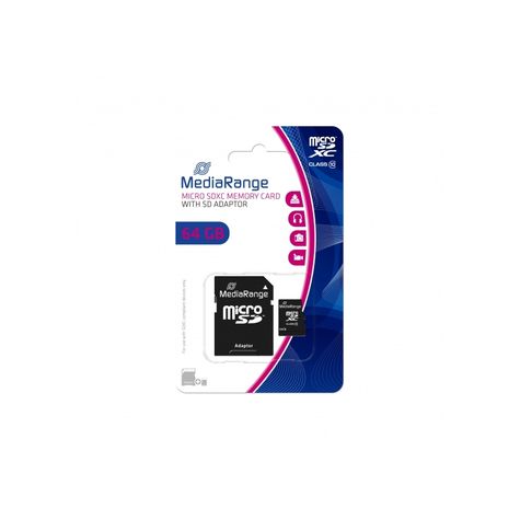 Mediarange Microsd-Kort 64gb Cl.10 W/Ada. Mr955