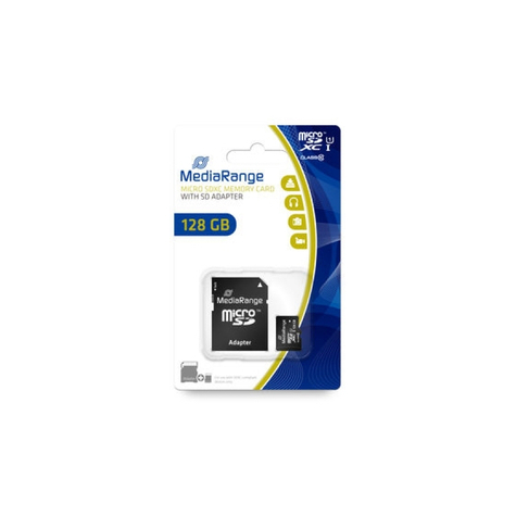 Mediarange Microsd/Sdxc-Kort 128gb Uhs-1 Cl.10 Inkl. Adapter Mr945