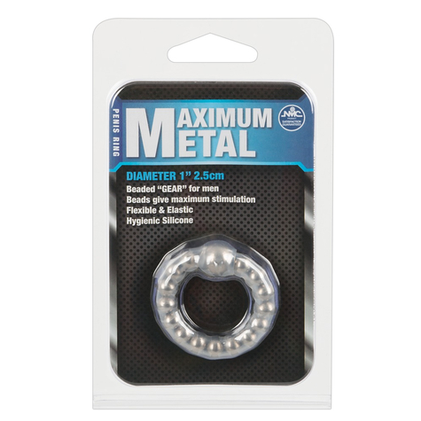 Nanma Maximum Metall Silikon Utbuktande Cockring Silver Os 100%