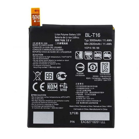 Lg Bl-T16 G Flex 2 H955 3000mah Li-Ion-Batteri Batteri