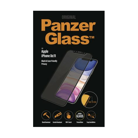 Panzerglass Apple Iphone Xr/Iphone 11 Fall Vänlig Integritet Kant Till Kant, Svart
