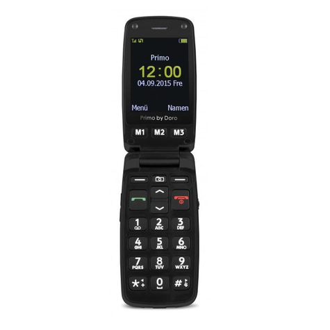 Doro Primo 406 - Flip Case - 6.1 Cm (2.4 Inches) - 0.3 Mp - Bluetooth - 1050 Mah - Black - Silver