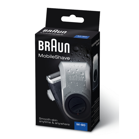 Braun Mobileshave Pocketgo M90 Blå Silver Batteri/Batteri 60 H 180 G 38 Mm 79 Mm