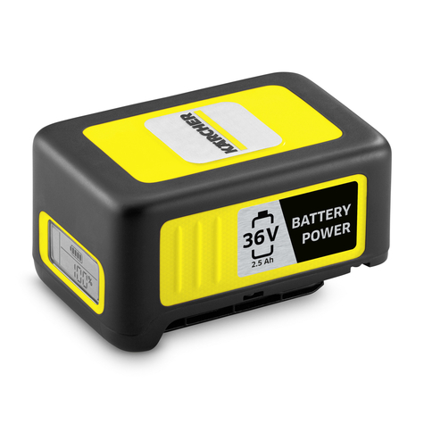 kärcher 2.445-030.0 batteri/batteri litium-ion (li-ion) 2,4 ah 36 v kärcher svart gul
