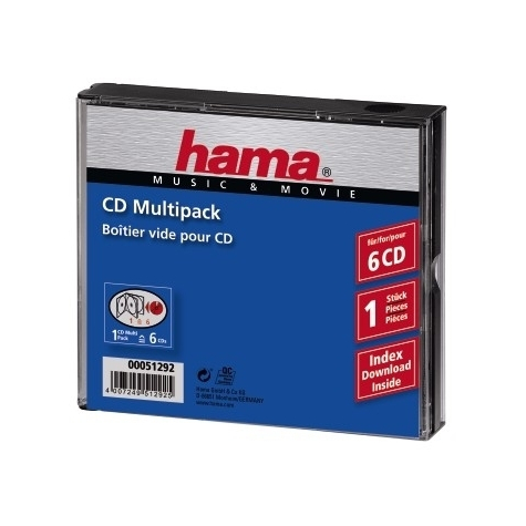 Hama Cd Multipack 6 6 Skivor Transparent