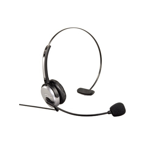 Hama Headband Headset Hörlurar Svart Silver Monofonisk Med Kabel 2,5 Mm Telefon
