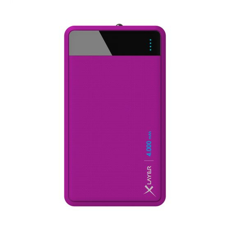 Xlayer Colour Line Lila Mobil/Smartphone Tablet Rektangel Litium Polymer (Lipo) 4000 Mah Usb
