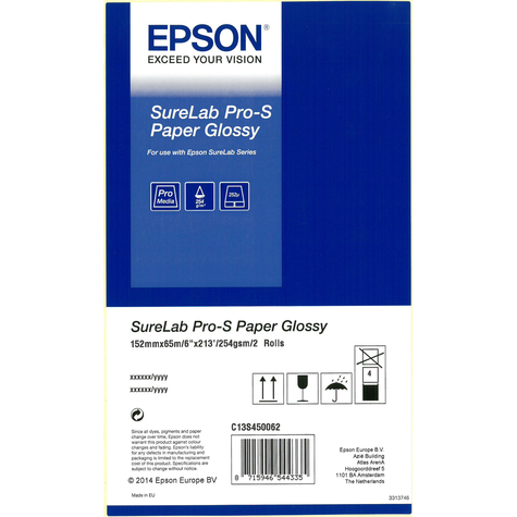 Epson Surelab Pro-S Papper Glossy Bp 6x65 2 Rullar