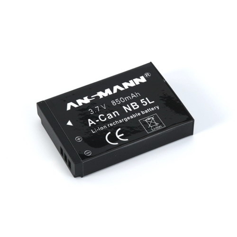Ansmann Li-Ion Batteripack A-Can Nb 5 L Litiumjoner (Li-Ion) 750 Mah - Canon Ixus 800is / 900 Ti 3.7 V Svart