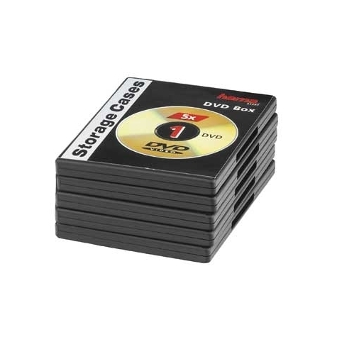 Hama Dvd Jewel Cases - Pack Of 5 - Black - 1 Discs - Black