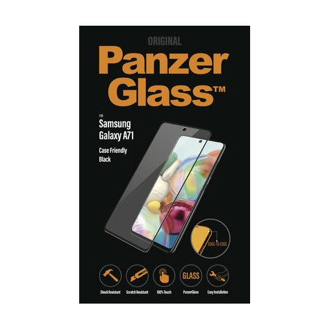 Panzerglass Samsung Galaxy A71 Fodral Vänligt Kant-Till-Kant, Svart