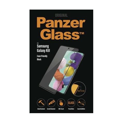Panzerglass Samsung Galaxy A51 Fodral Vänligt Kant-Till-Kant, Svart