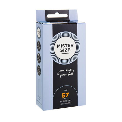Condoms Mister Size - Pure Feel - 57 Mm - 10 Pack