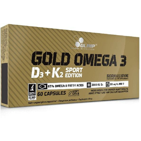 Olimp Gold Omega 3 D3 + K2 Sport Edition, 60 Kapslar