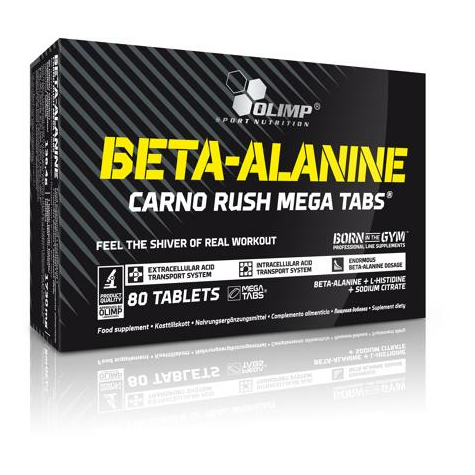 olimp beta-alanin carno rush mega tabs, 80 tabletter