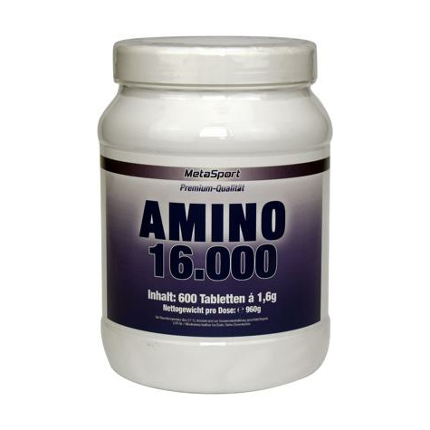 Metasport Amino 1600, 600 Tuggtabletter Dos