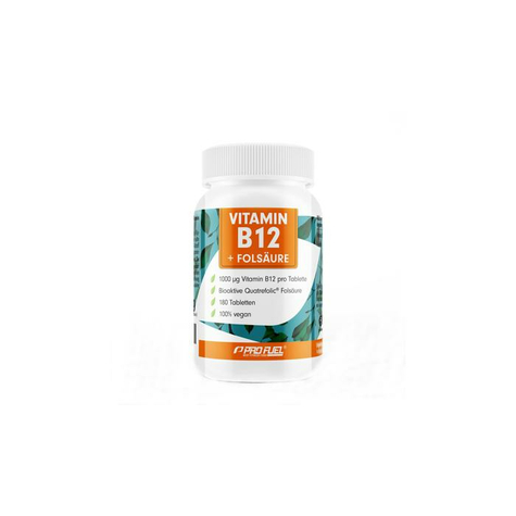 Profuel Vitamin B12 + Folsre, 180 Tabletter Dos