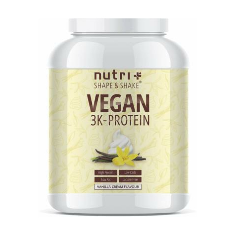 Nutri+ Vegan 3k Proteinpulver, 1000 G Burk