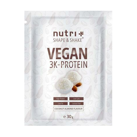 Nutri+ Vegan 3k Proteinpulver, 30 G Prov