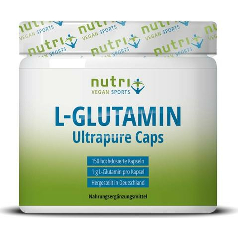 Nutri+ Vegan L-Glutamin Kapslar Ultrapure, 150 Kapslar