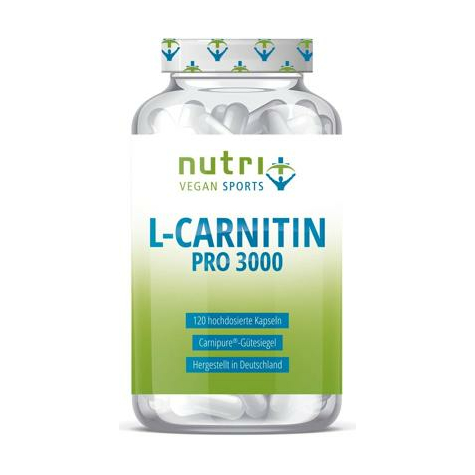 Nutri+ Vegan L-Karnitin Kapslar, 120 Kapslar