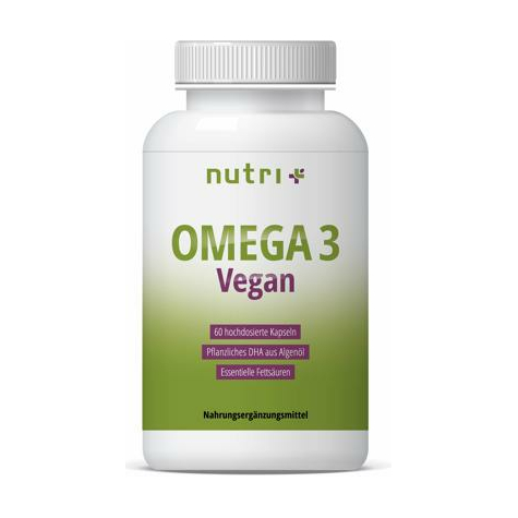 Nutri+ Vegan Omega 3 Kapslar, 60 Kapslar