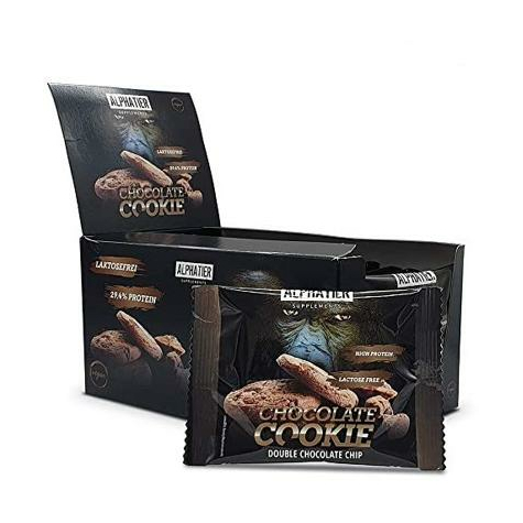 Alphatier Chocolate Protein Cookie, 12 X 50 G Kakor, Dubbel Choklad Chip